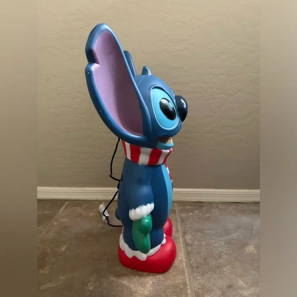 22” Disney Stitch Christmas blow mold yard decoration - Picture 7 of 8